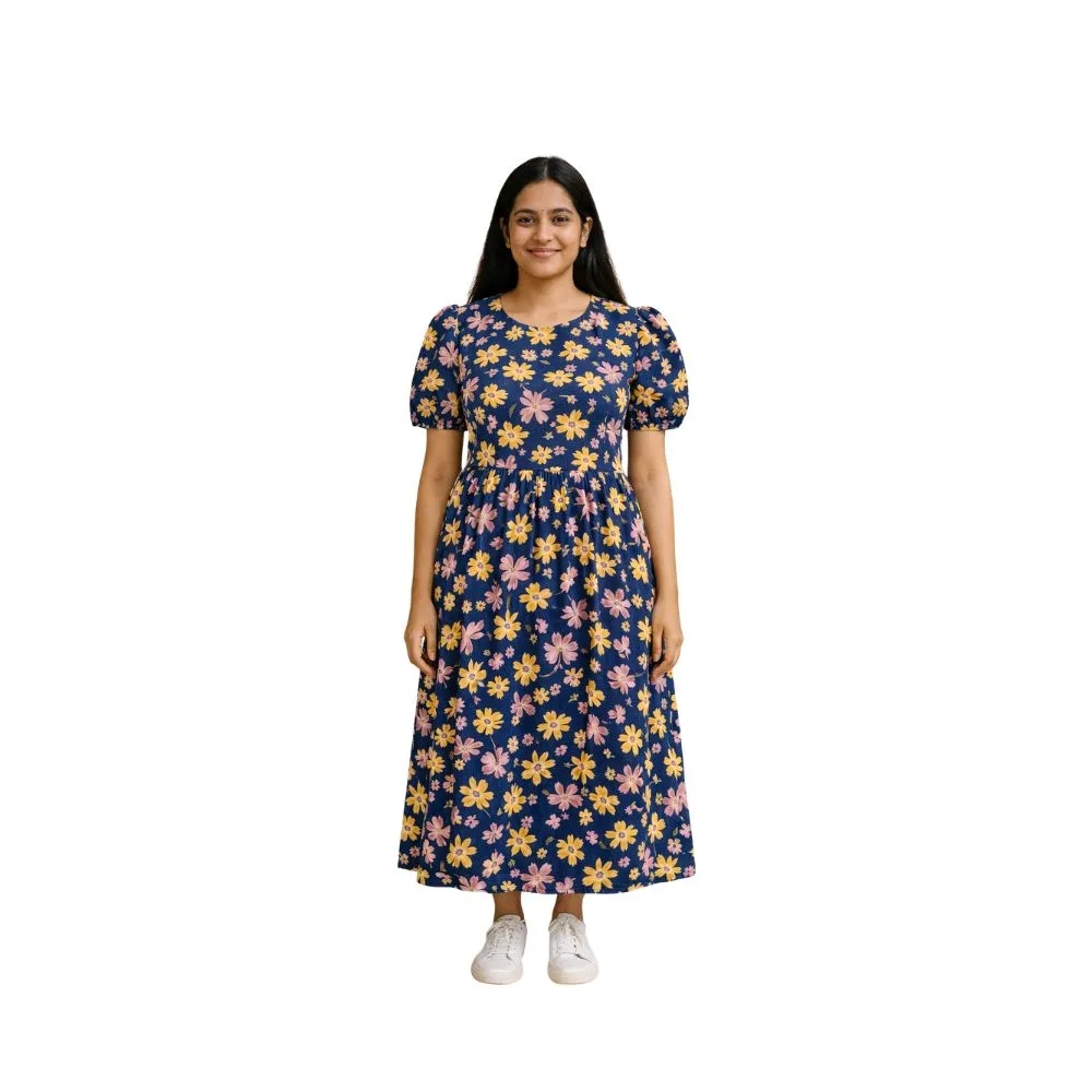 Women's Zipless Feeding Wear Puff Sleeve